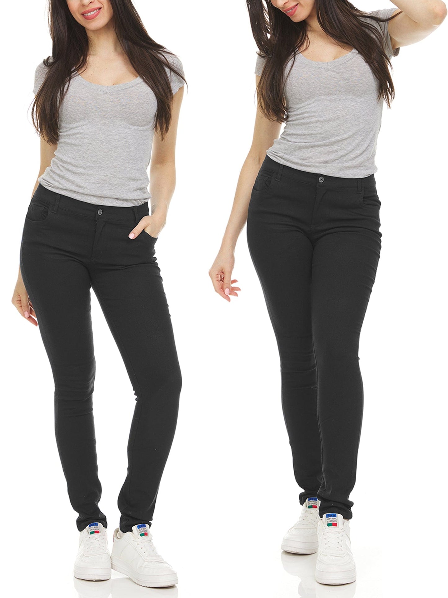 Women's Super Stretchy Skinny 5-Pocket Uniform Soft Chino Pants - GalaxybyHarvic
