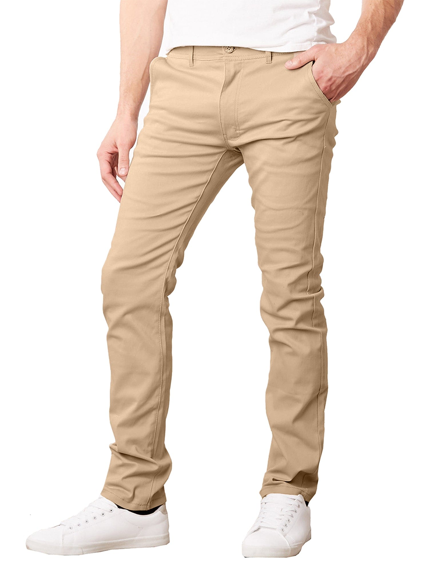 Men's Super Stretch Slim Fit Everyday Chino Pants (Sizes, 30-42) - GalaxybyHarvic