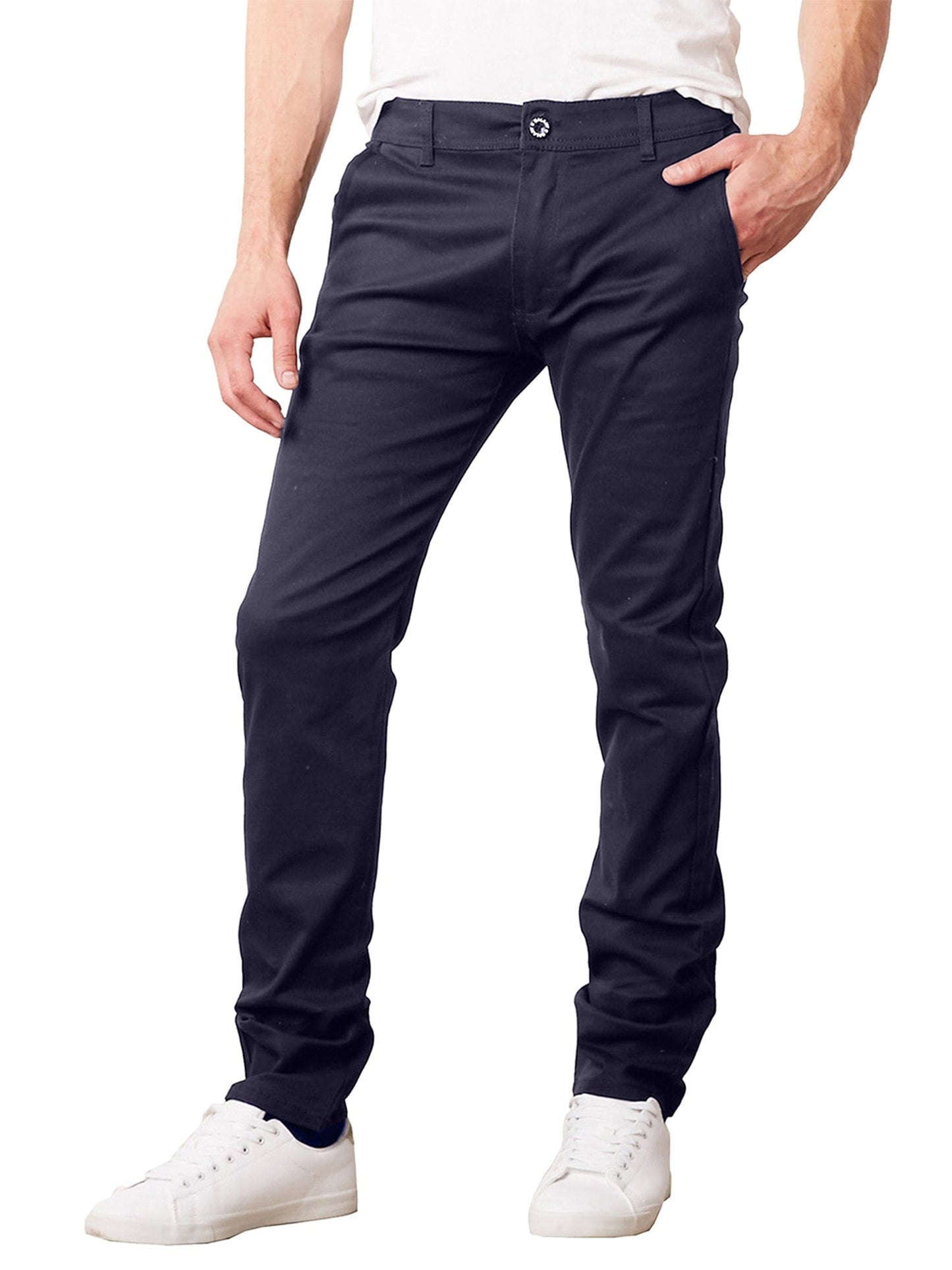Men's Super Stretch Slim Fit Everyday Chino Pants (Sizes, 30-42) - GalaxybyHarvic