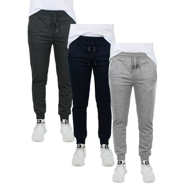 3-Pack Men's Fleece & French Terry Slim-Fit Jogger (Size, S-2XL) - GalaxybyHarvic