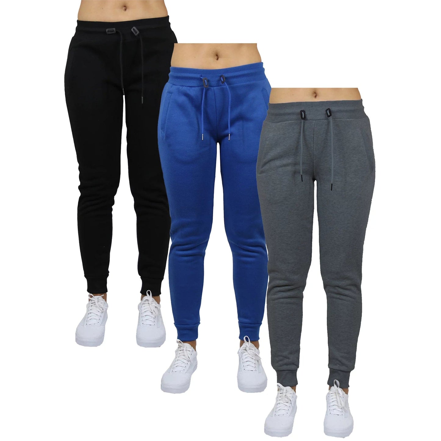 3-Pack Women's Classic Fleece Jogger Sweatpants (Sizes, S-3XL) - GalaxybyHarvic