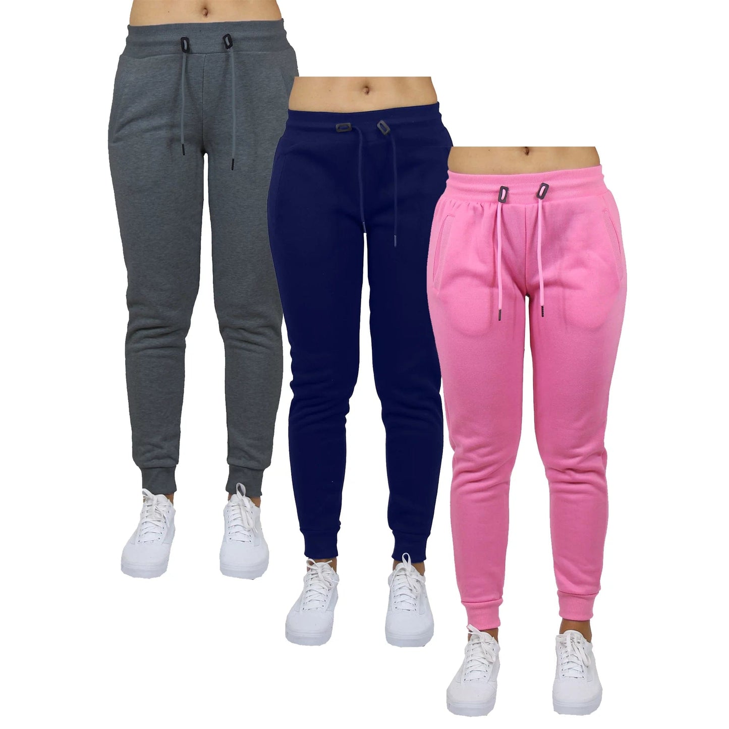 3-Pack Women's Classic Fleece Jogger Sweatpants (Sizes, S-3XL) - GalaxybyHarvic