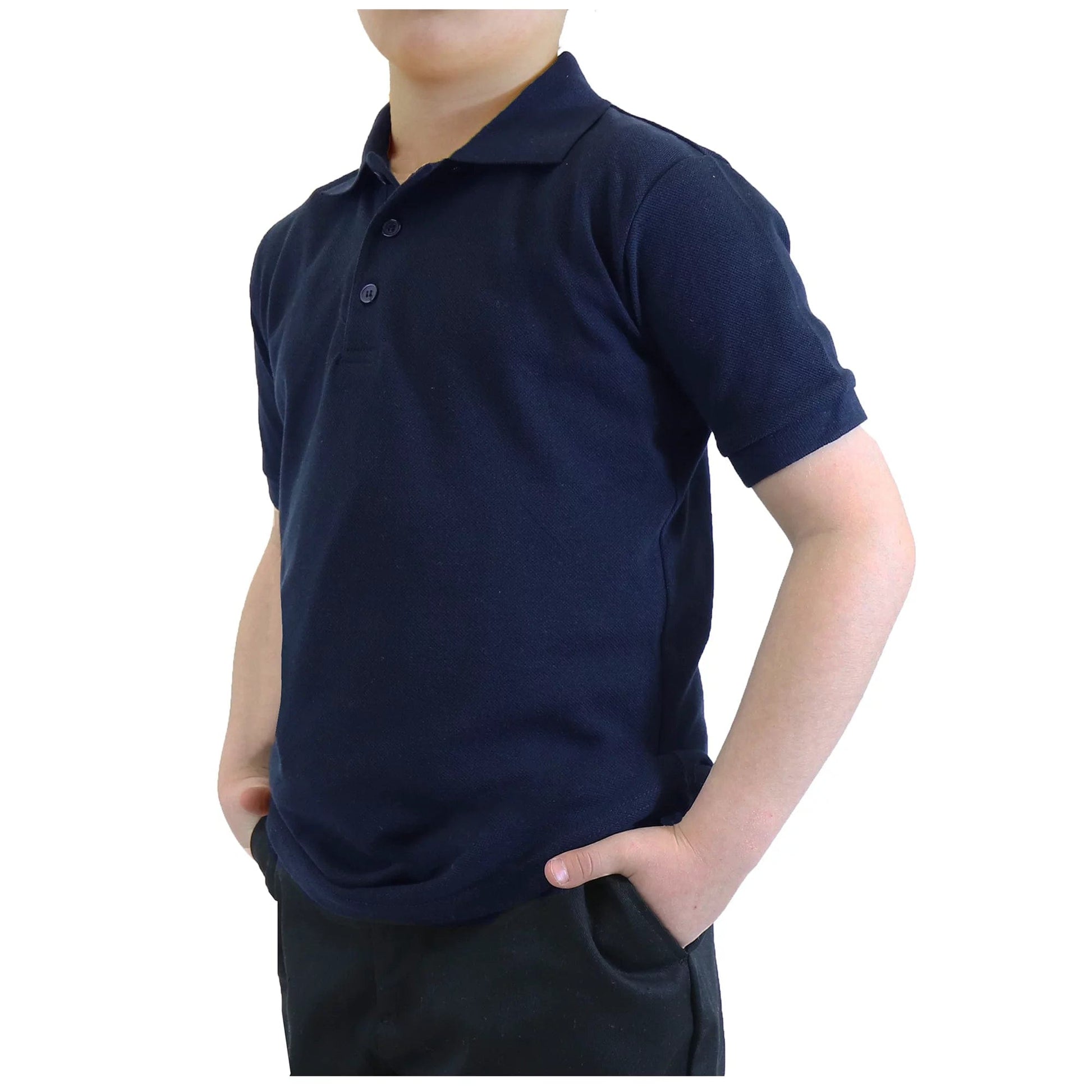 Boy's Short Sleeve School Uniform Pique Polo Shirts (Big Boys) - GalaxybyHarvic