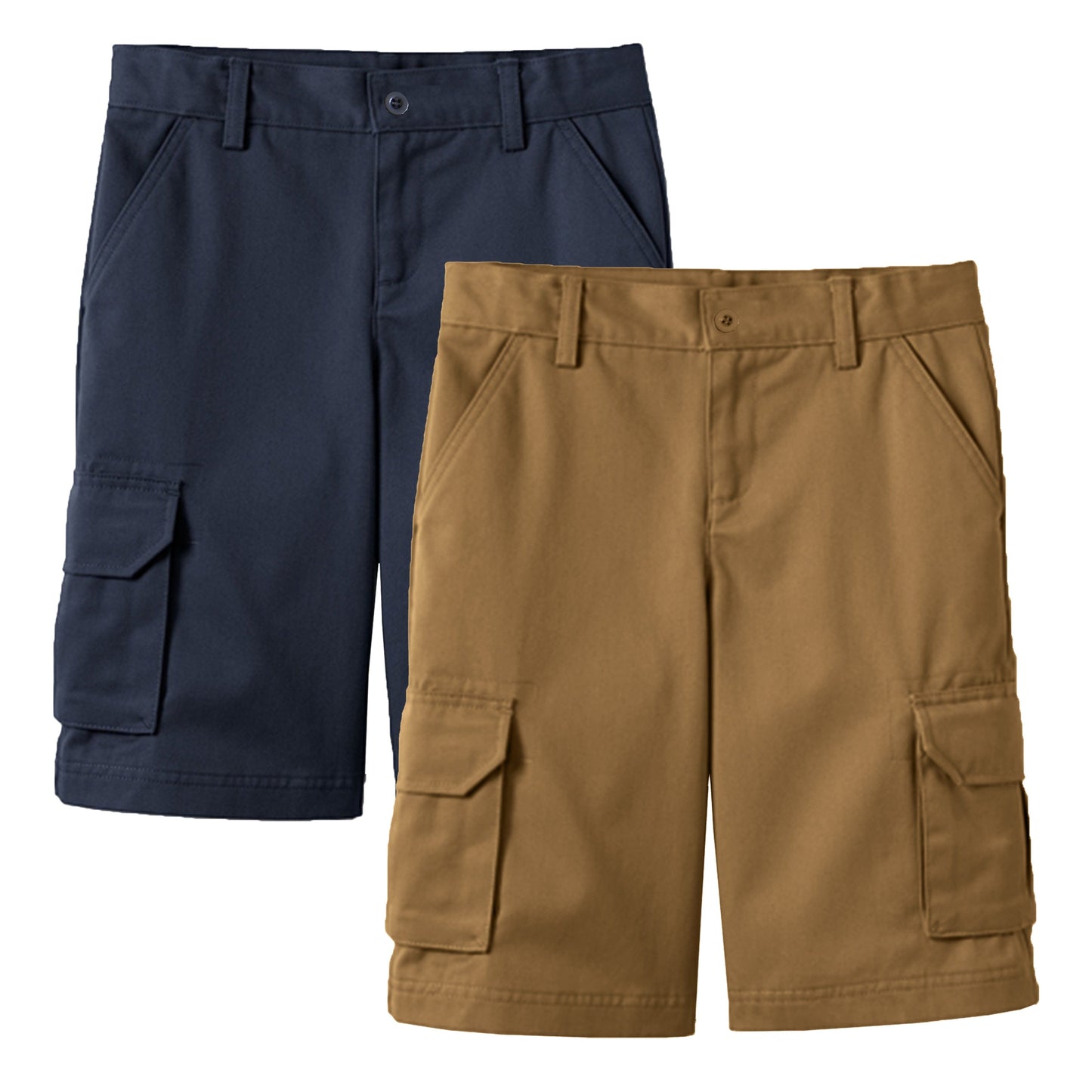 2-Pack Boy's Stretch Cotton Cargo Shorts (Sizes, 8-18) - GalaxybyHarvic