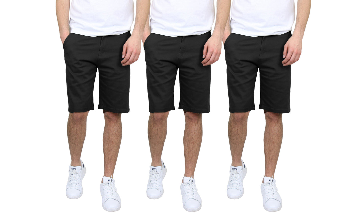 Men's 3Pack Cotton Stretch Chino Shorts - GalaxybyHarvic
