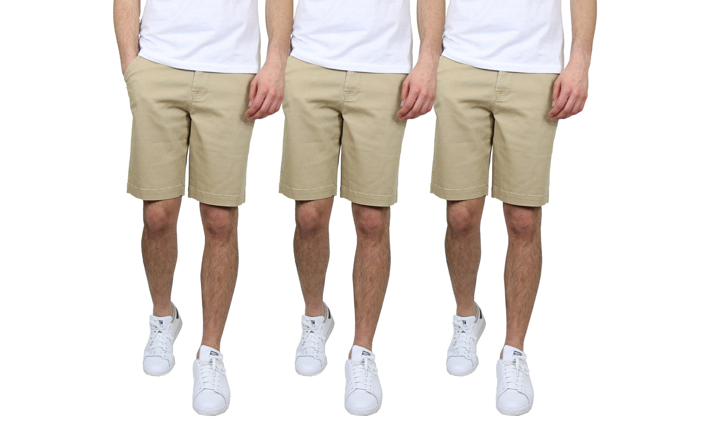 Men's 3Pack Cotton Stretch Chino Shorts - GalaxybyHarvic