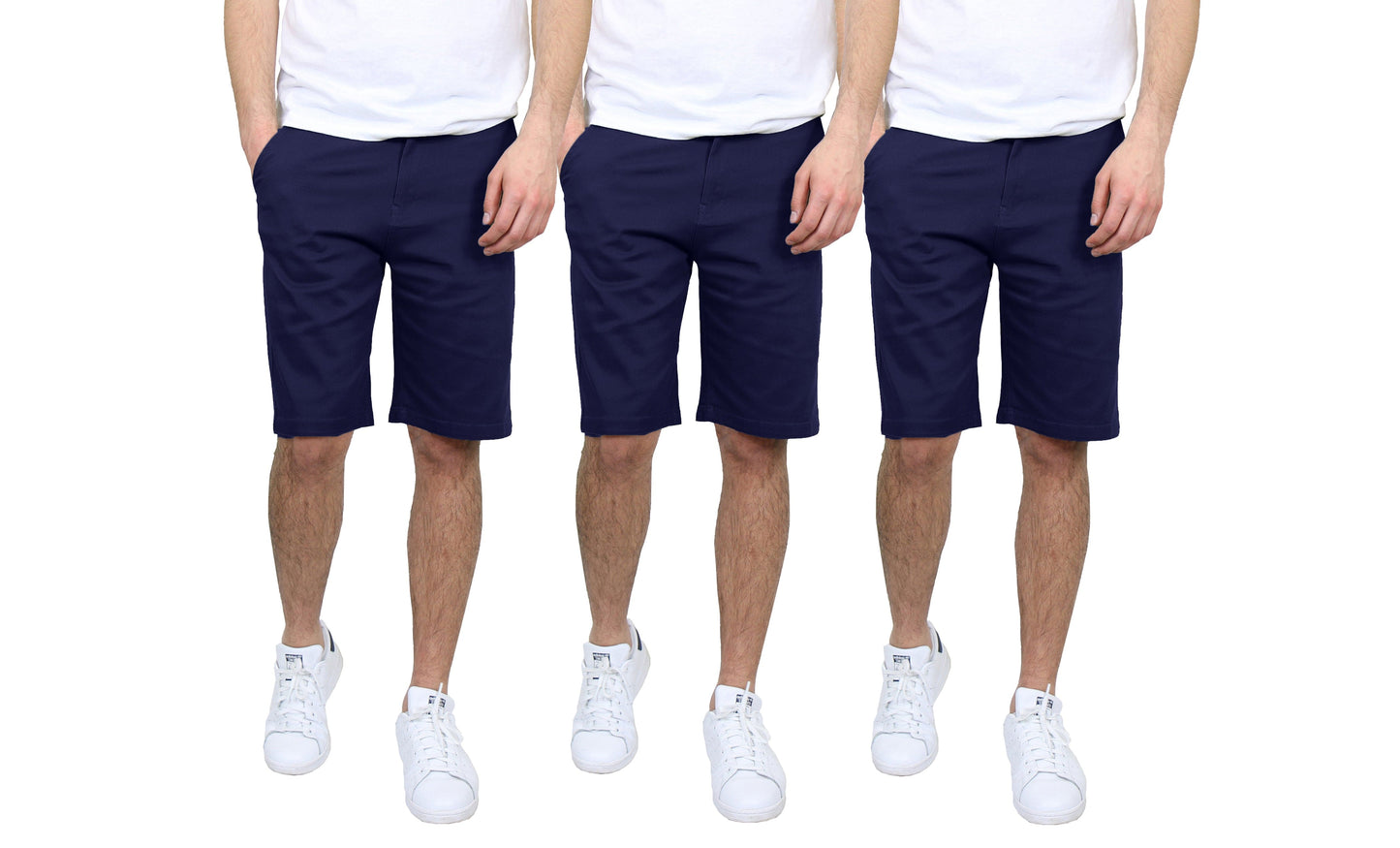 Men's 3Pack Cotton Stretch Chino Shorts - GalaxybyHarvic