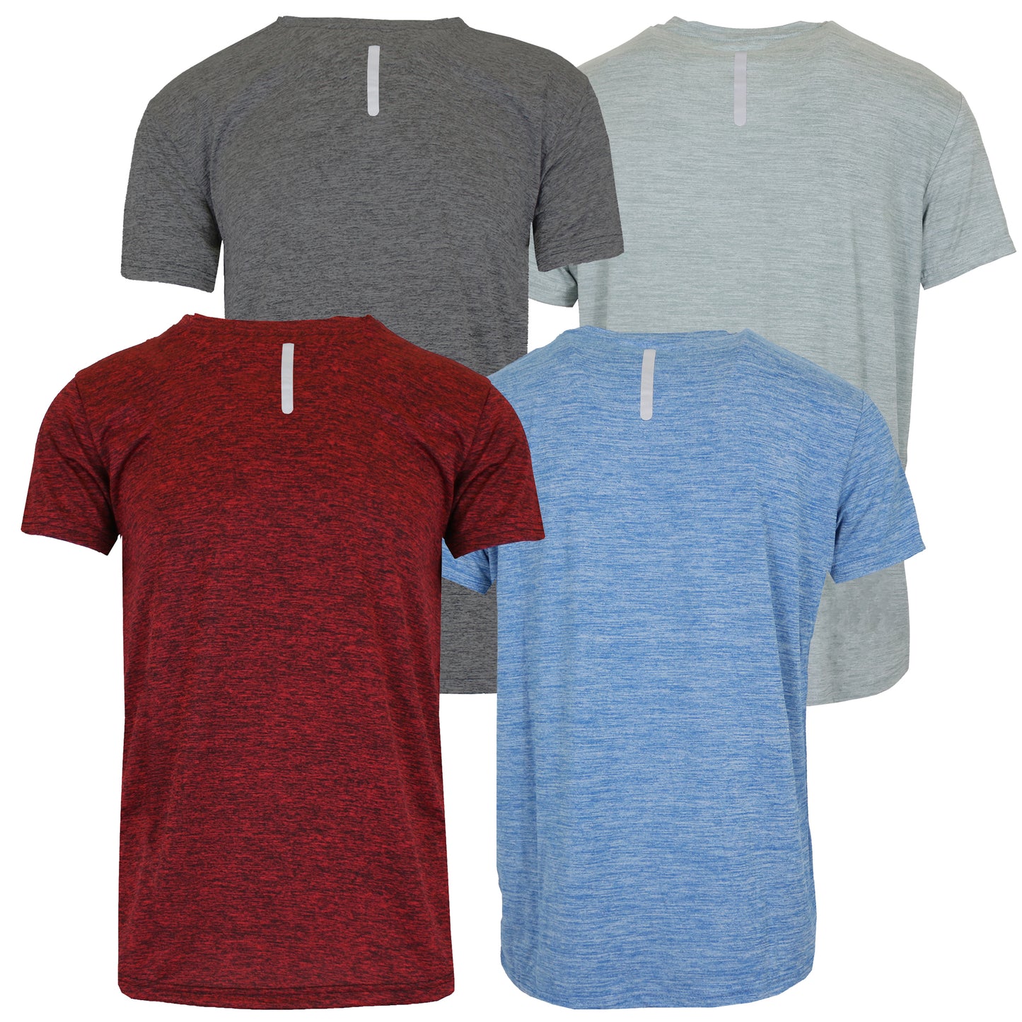 5-Pack Assorted Moisture-Wicking Marled Performance Tees – Stay Cool, Fresh & Comfortable