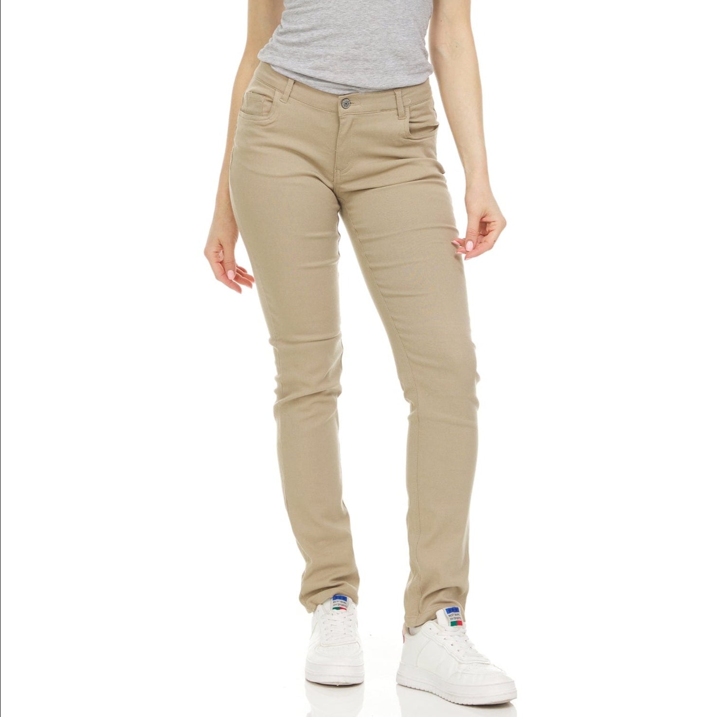 Girl's Super Stretchy Skinny 5-Pocket Uniform Soft Chino Pants - GalaxybyHarvic