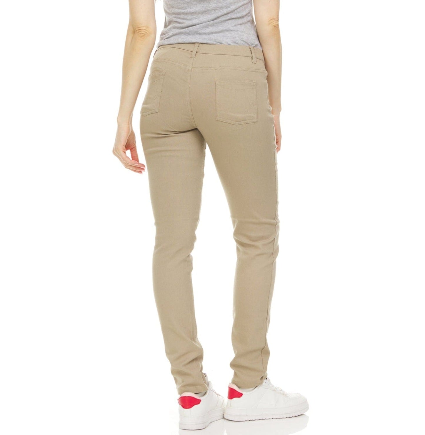 Girl's Super Stretchy Skinny 5-Pocket Uniform Soft Chino Pants - GalaxybyHarvic