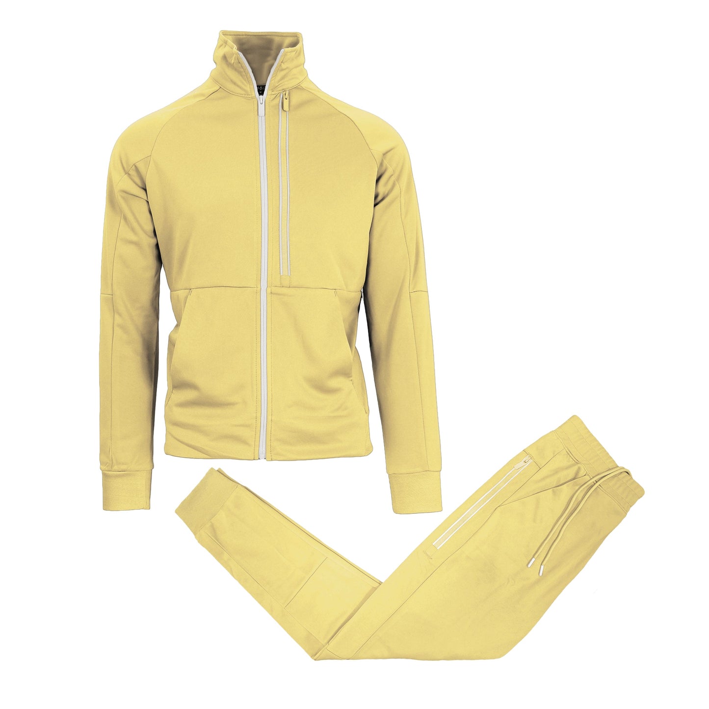Men's Moisture Wicking Performance Active Sweater Track Jacket & Jogger 2-Piece Classic Set (Sizes, S-2XL) - GalaxybyHarvic