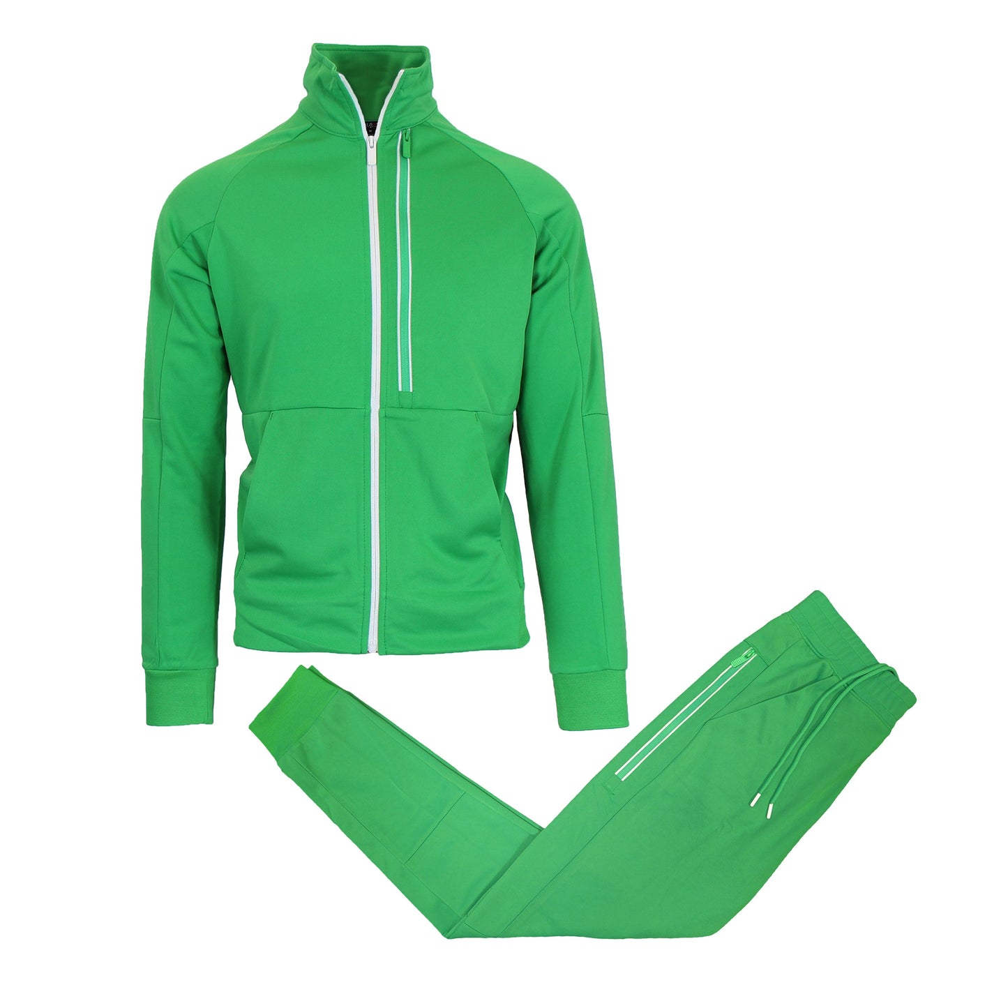 Men's Moisture Wicking Performance Active Sweater Track Jacket & Jogger 2-Piece Classic Set (Sizes, S-2XL) - GalaxybyHarvic