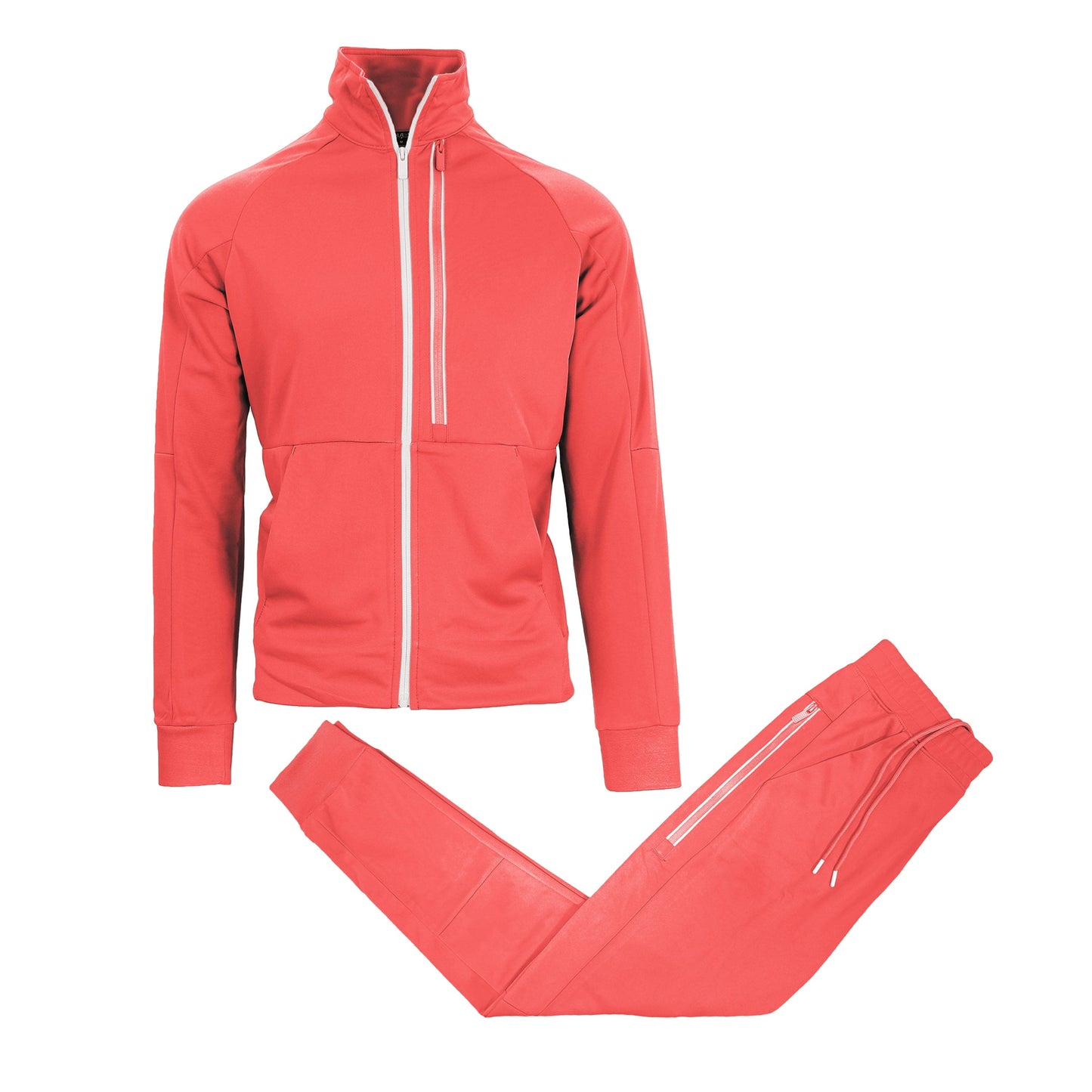 Men's Moisture Wicking Performance Active Sweater Track Jacket & Jogger 2-Piece Classic Set (Sizes, S-2XL) - GalaxybyHarvic