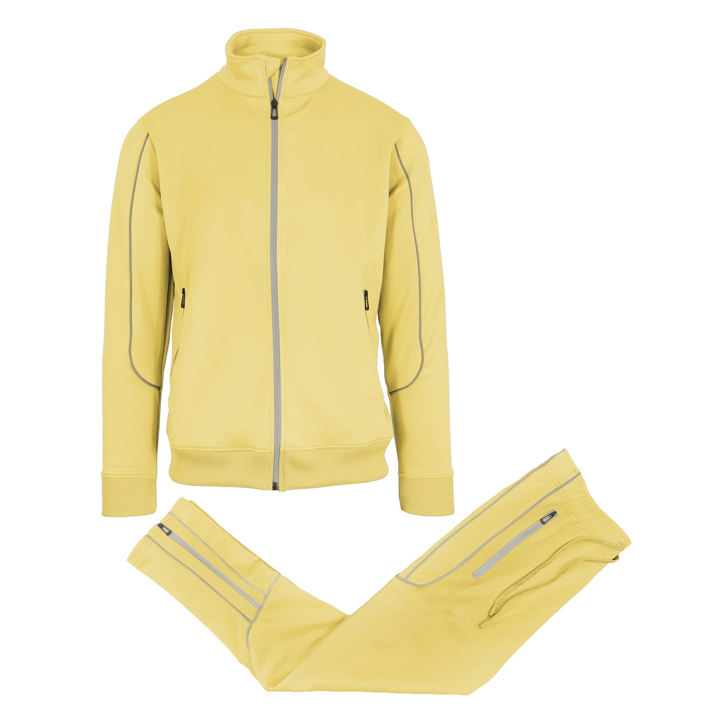 Men’s Moisture Wicking Quick Dry Performance Reflective Track Jacket & Jogger 2-Piece Set (Sizes, S-2XL) - GalaxybyHarvic