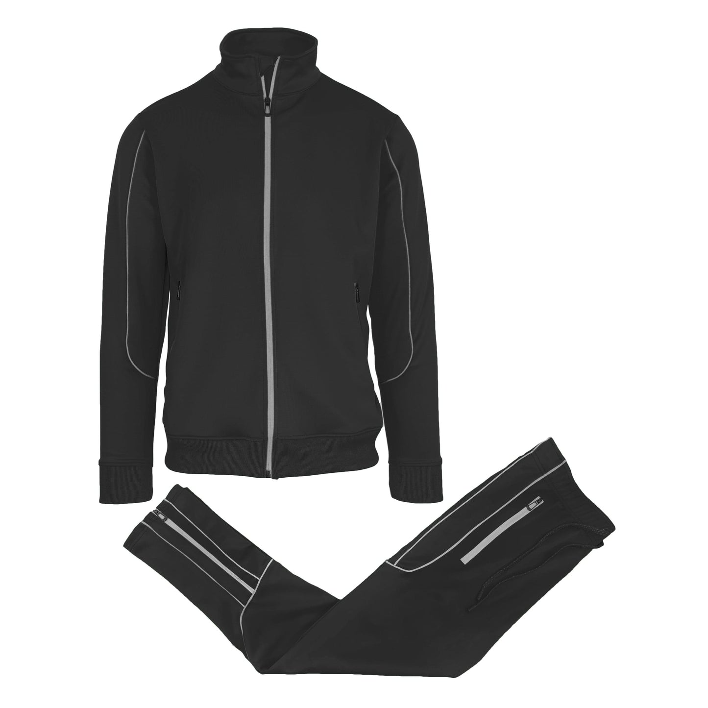 Men’s Moisture Wicking Quick Dry Performance Reflective Track Jacket & Jogger 2-Piece Set (Sizes, S-2XL) - GalaxybyHarvic