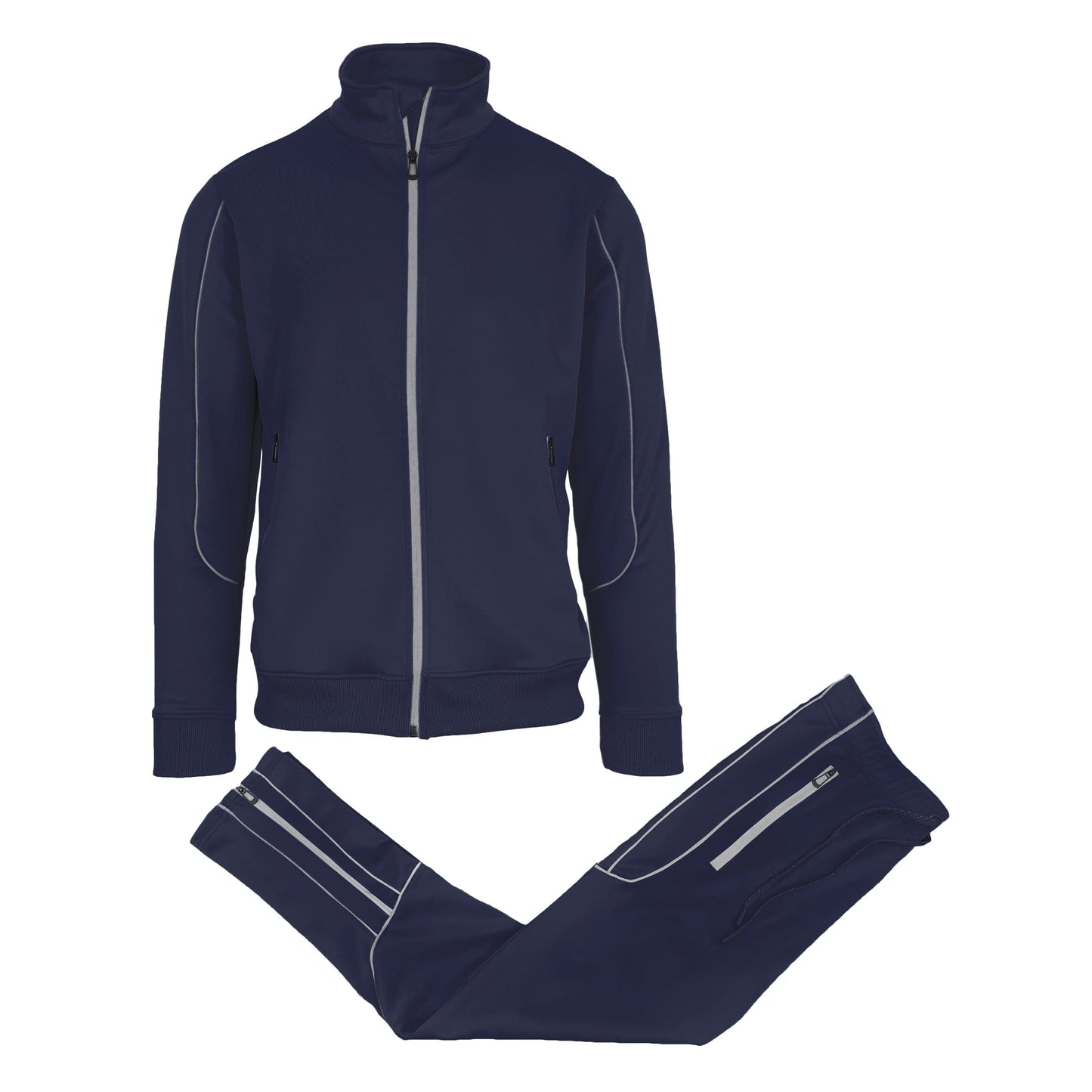 Men’s Moisture Wicking Quick Dry Performance Reflective Track Jacket & Jogger 2-Piece Set (Sizes, S-2XL) - GalaxybyHarvic