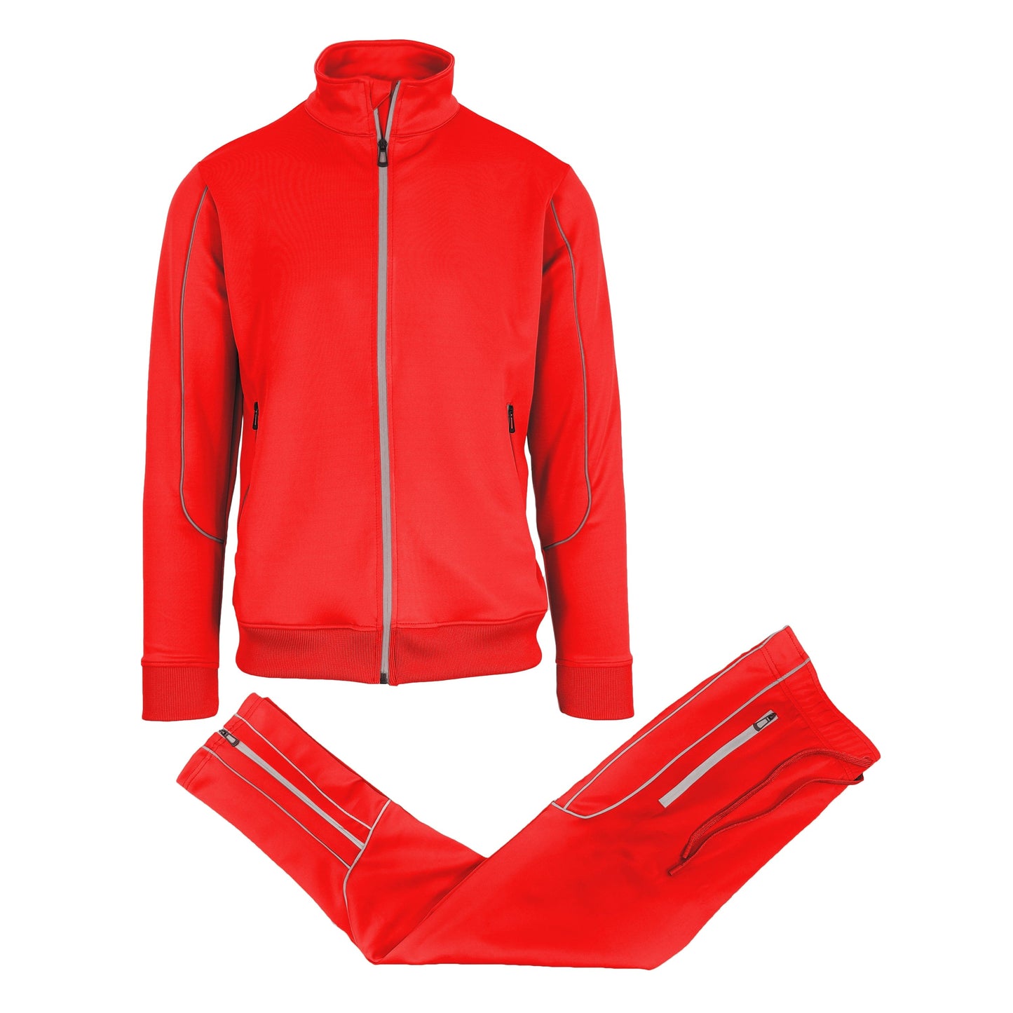 Men’s Moisture Wicking Quick Dry Performance Reflective Track Jacket & Jogger 2-Piece Set (Sizes, S-2XL) - GalaxybyHarvic