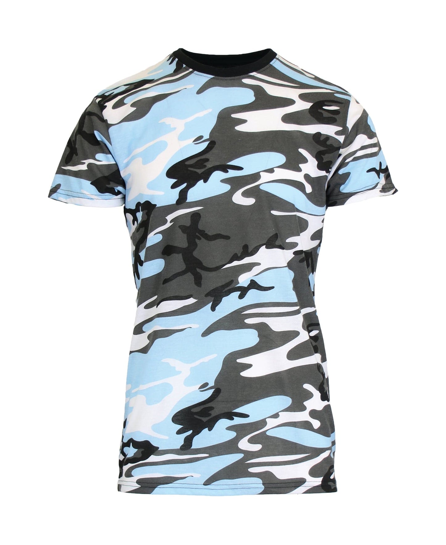 Men's Short Sleeve Hi-Low Crew Neck Camo Tee - GalaxybyHarvic