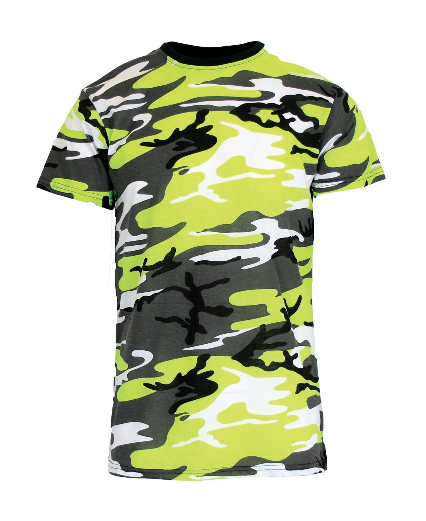Men's Short Sleeve Hi-Low Crew Neck Camo Tee - GalaxybyHarvic