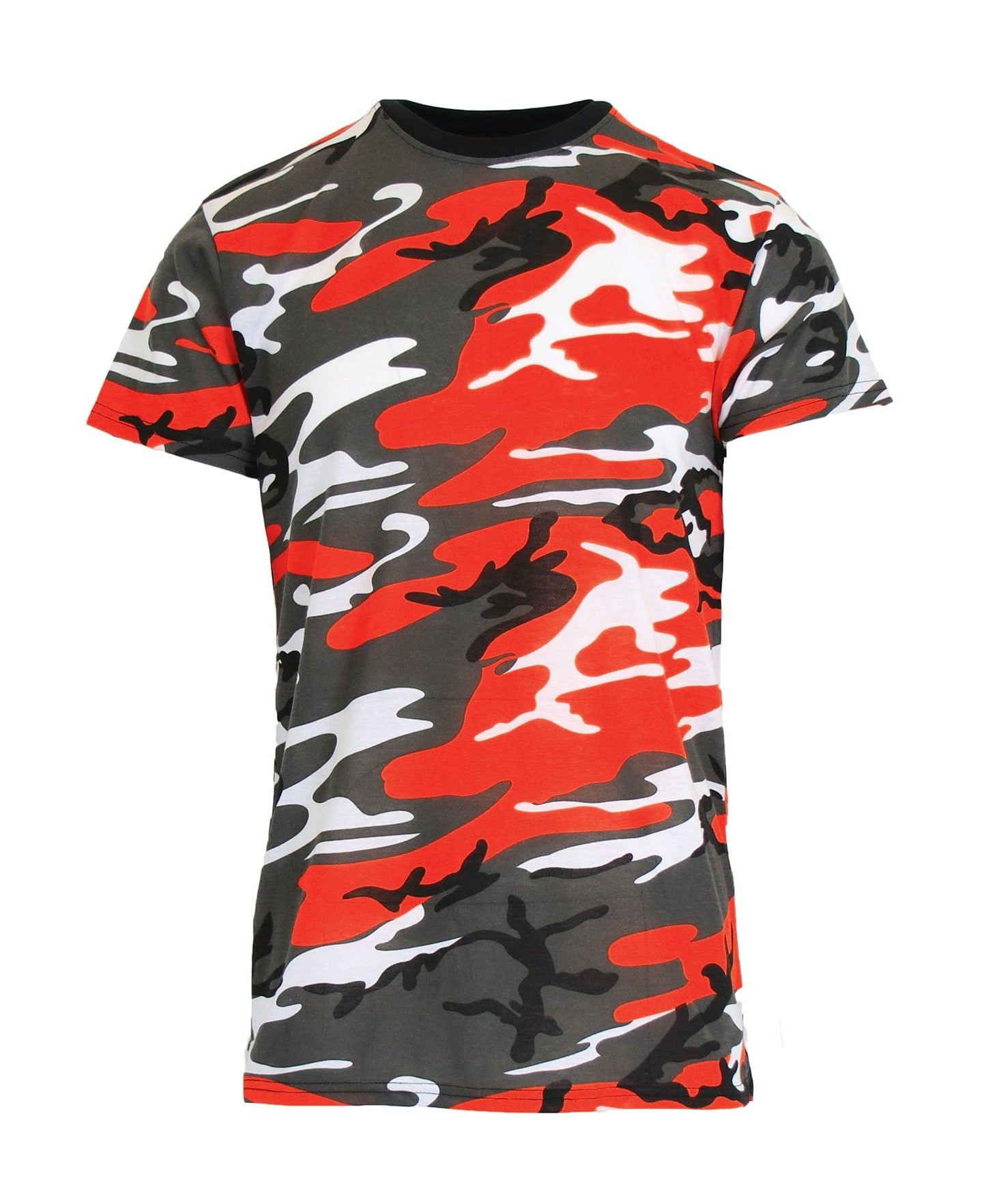 Men's Short Sleeve Hi-Low Crew Neck Camo Tee - GalaxybyHarvic