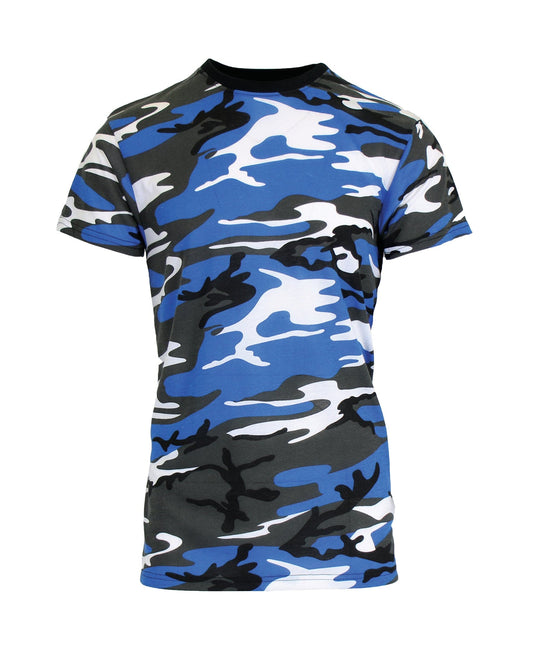 Men's Short Sleeve Hi-Low Crew Neck Camo Tee - GalaxybyHarvic