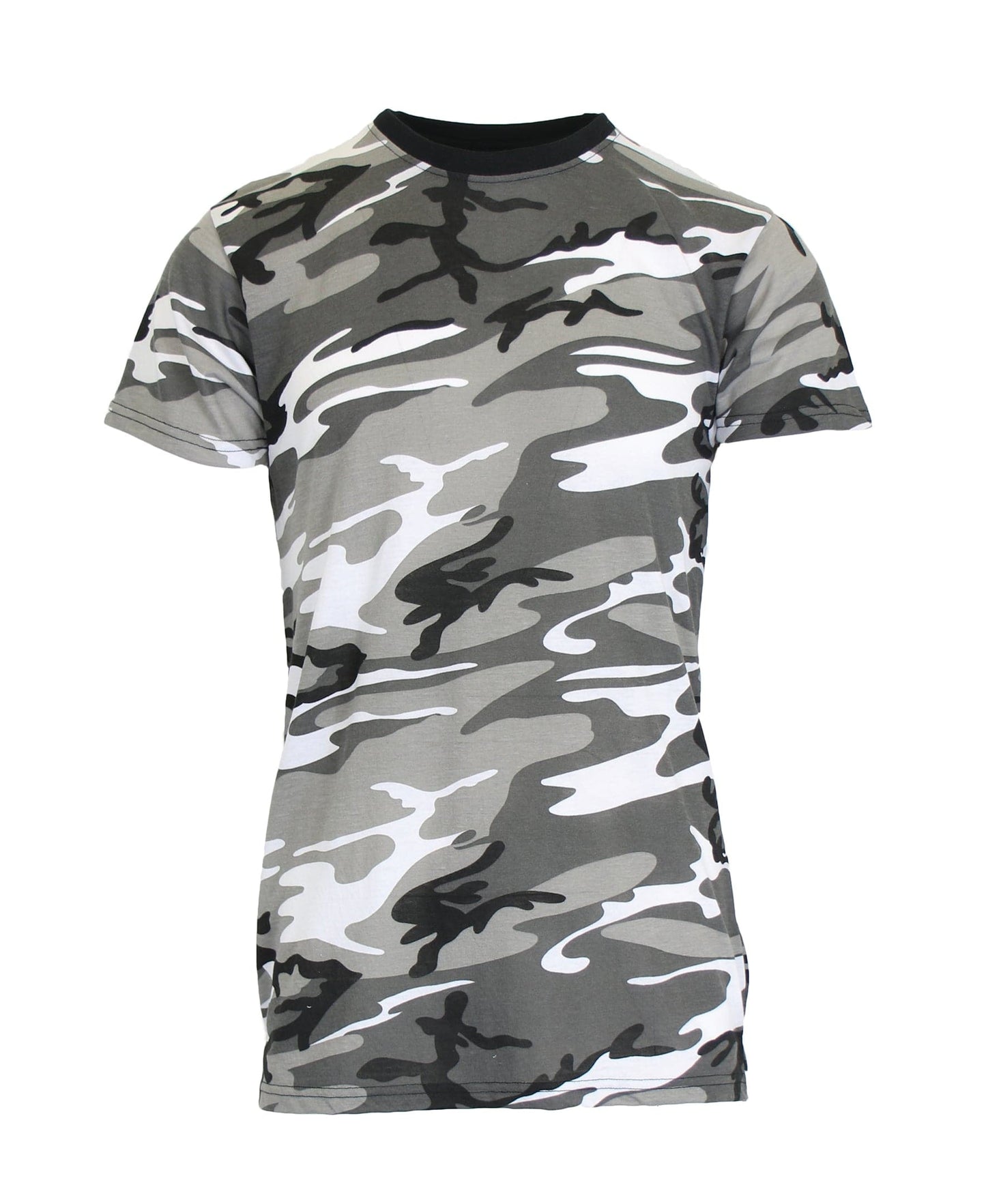 Men's Short Sleeve Hi-Low Crew Neck Camo Tee - GalaxybyHarvic