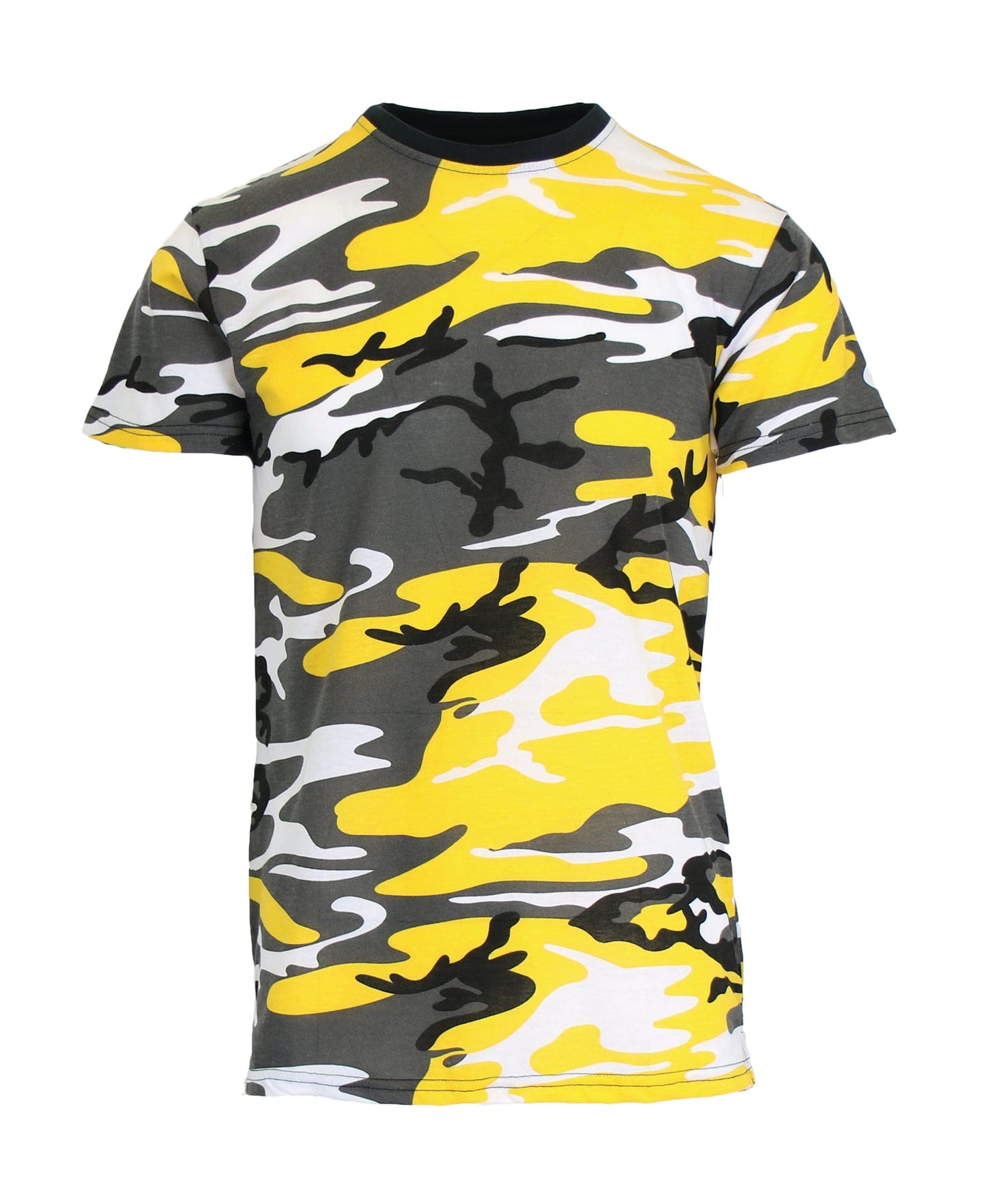 Men's Short Sleeve Hi-Low Crew Neck Camo Tee - GalaxybyHarvic