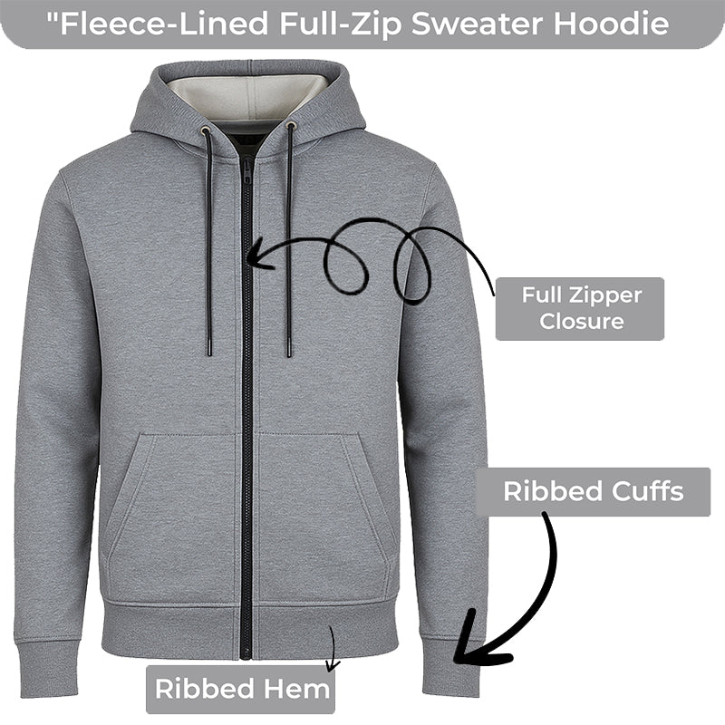 3-Pack Men’s Fleece-Lined Full-Zip Hoodie (S-3XL)
