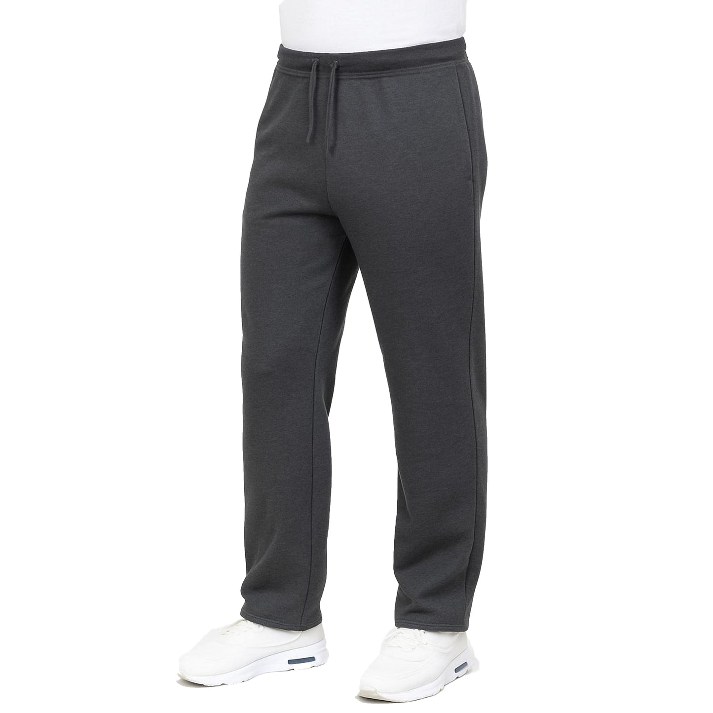 Men's Classic Heavyweight Fleece Sweatpants with Open Bottom (S-3XL)