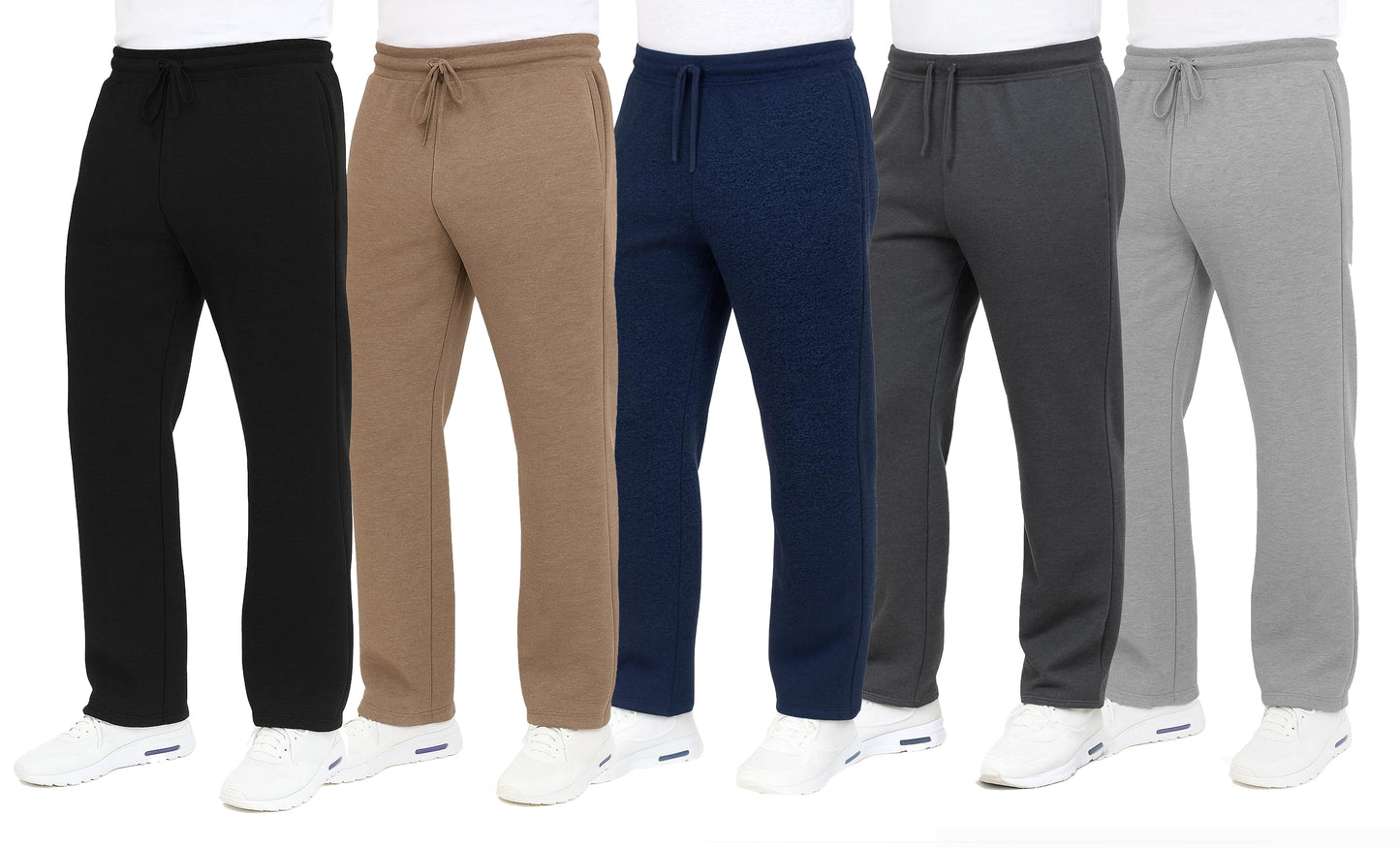 Men's Classic Heavyweight Fleece Sweatpants with Open Bottom (S-3XL)