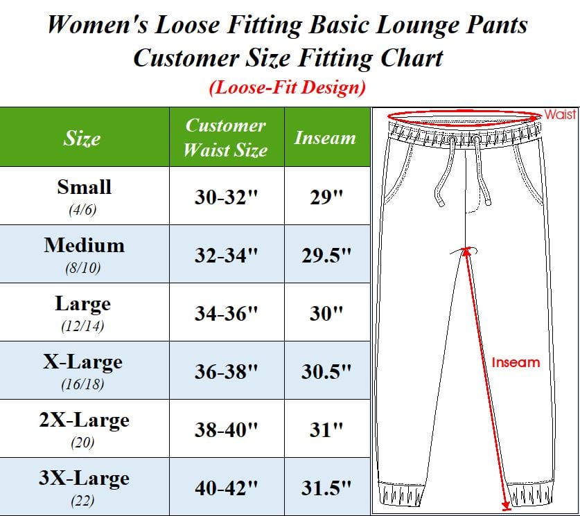 Women's Loose Fit Classic Lounge Pants (Sizes, S-3XL) - GalaxybyHarvic