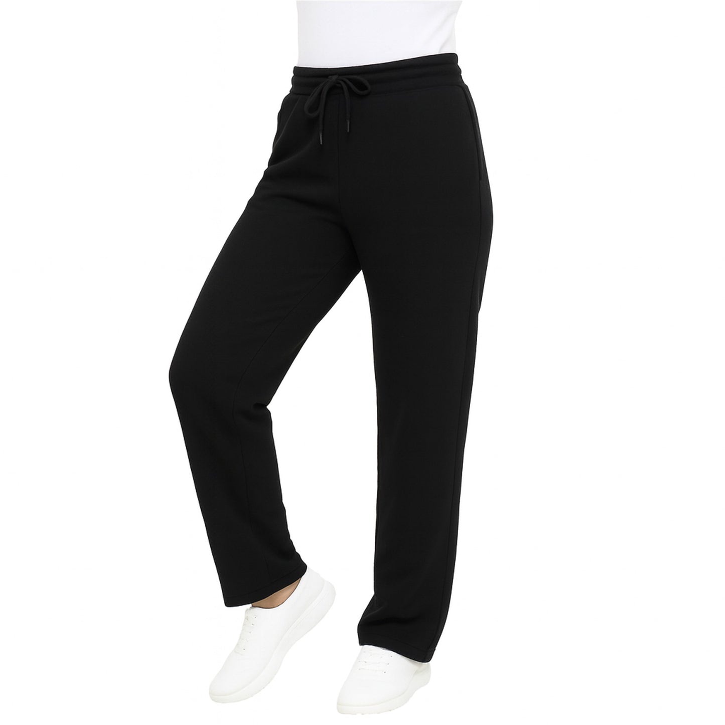 Women's Loose-Fit Classic Heavyweight Fleece Sweatpants with Open Bottom (S-3XL)