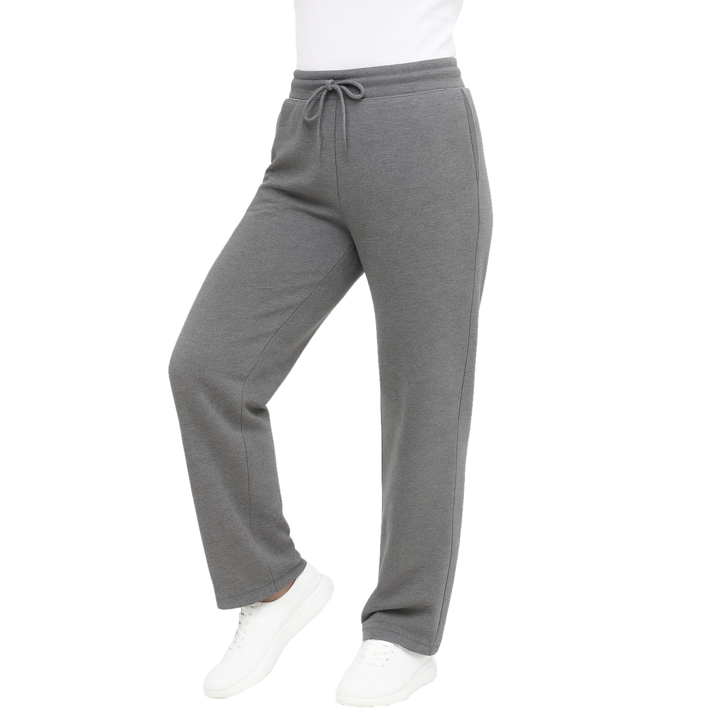Women's Loose-Fit Classic Heavyweight Fleece Sweatpants with Open Bottom (S-3XL)