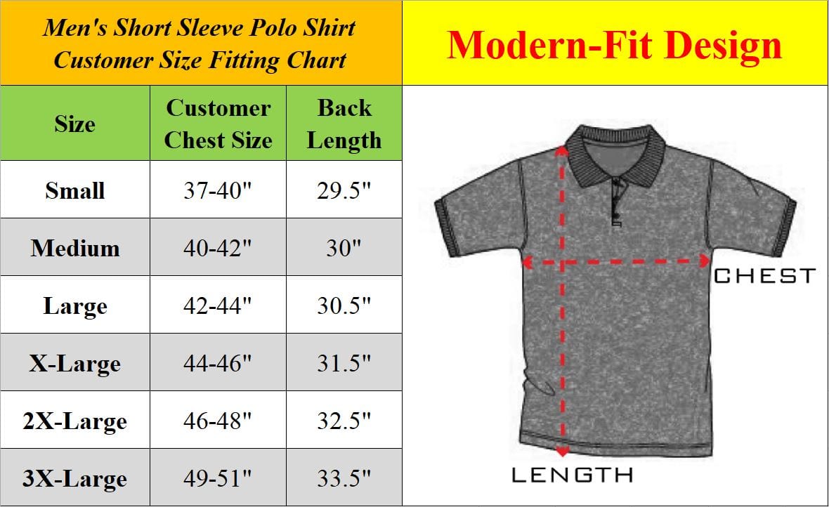 Men's (3-PACK) Short Sleeve Pique Polo Shirt (S-2X) - GalaxybyHarvic