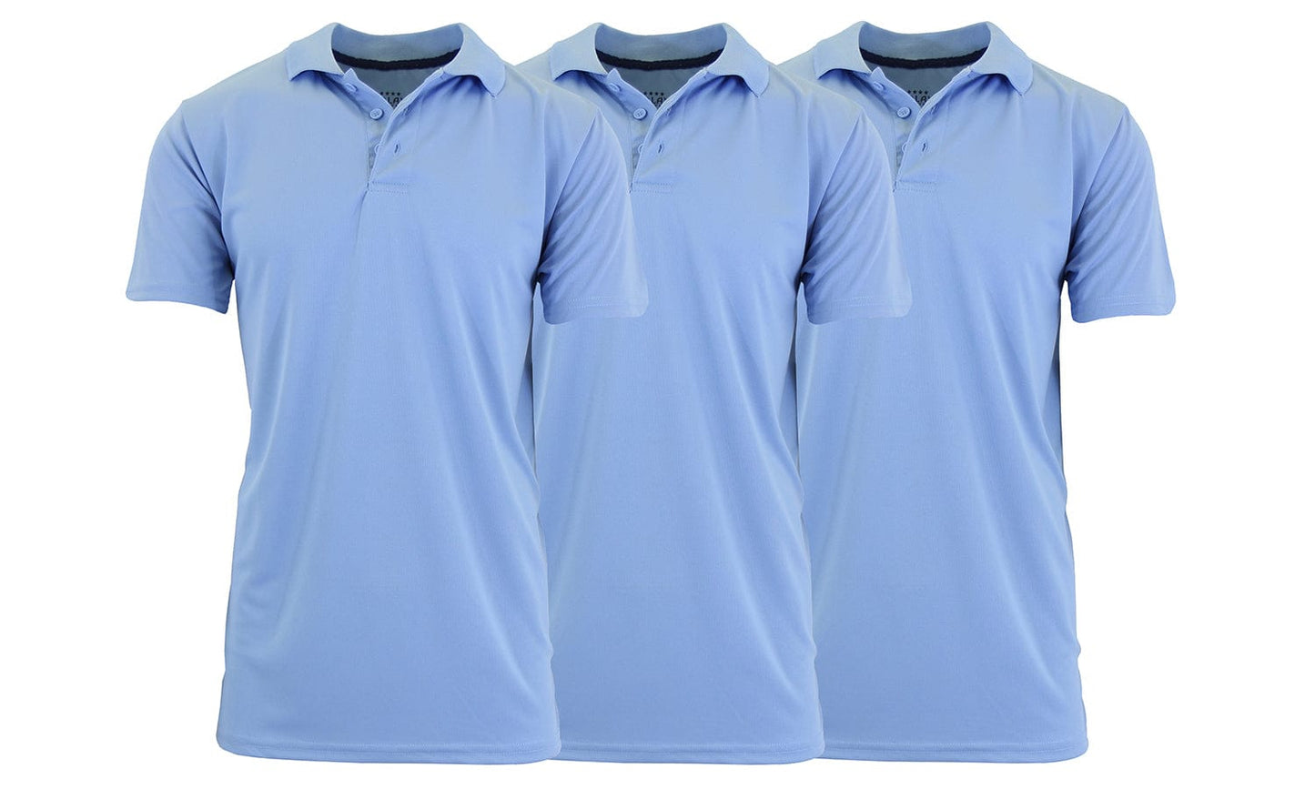 Men's Dry Fit Moisture-Wicking Polo Shirt (3-Pack) - GalaxybyHarvic
