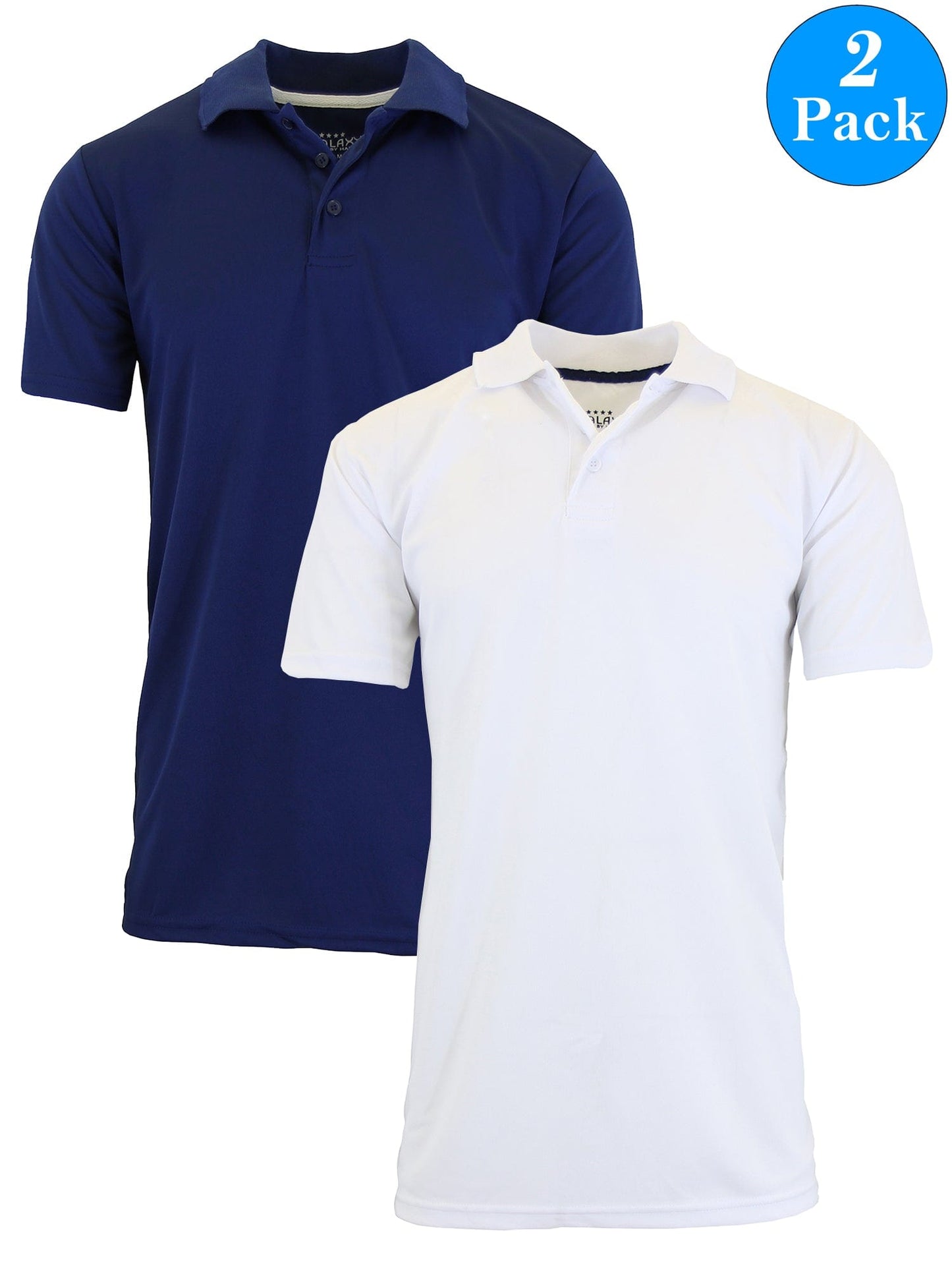 Men's Dry Fit Moisture-Wicking Polo Shirt (2-Pack) - GalaxybyHarvic