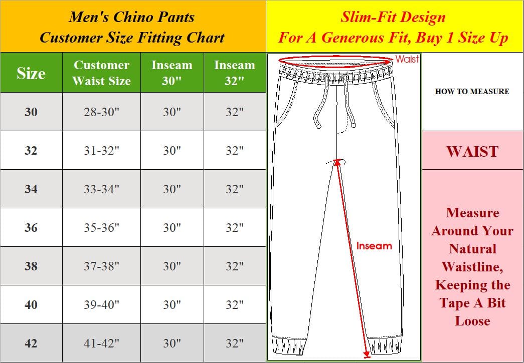 Men's Slim Fit Cotton Stretch Chino Pants - GalaxybyHarvic