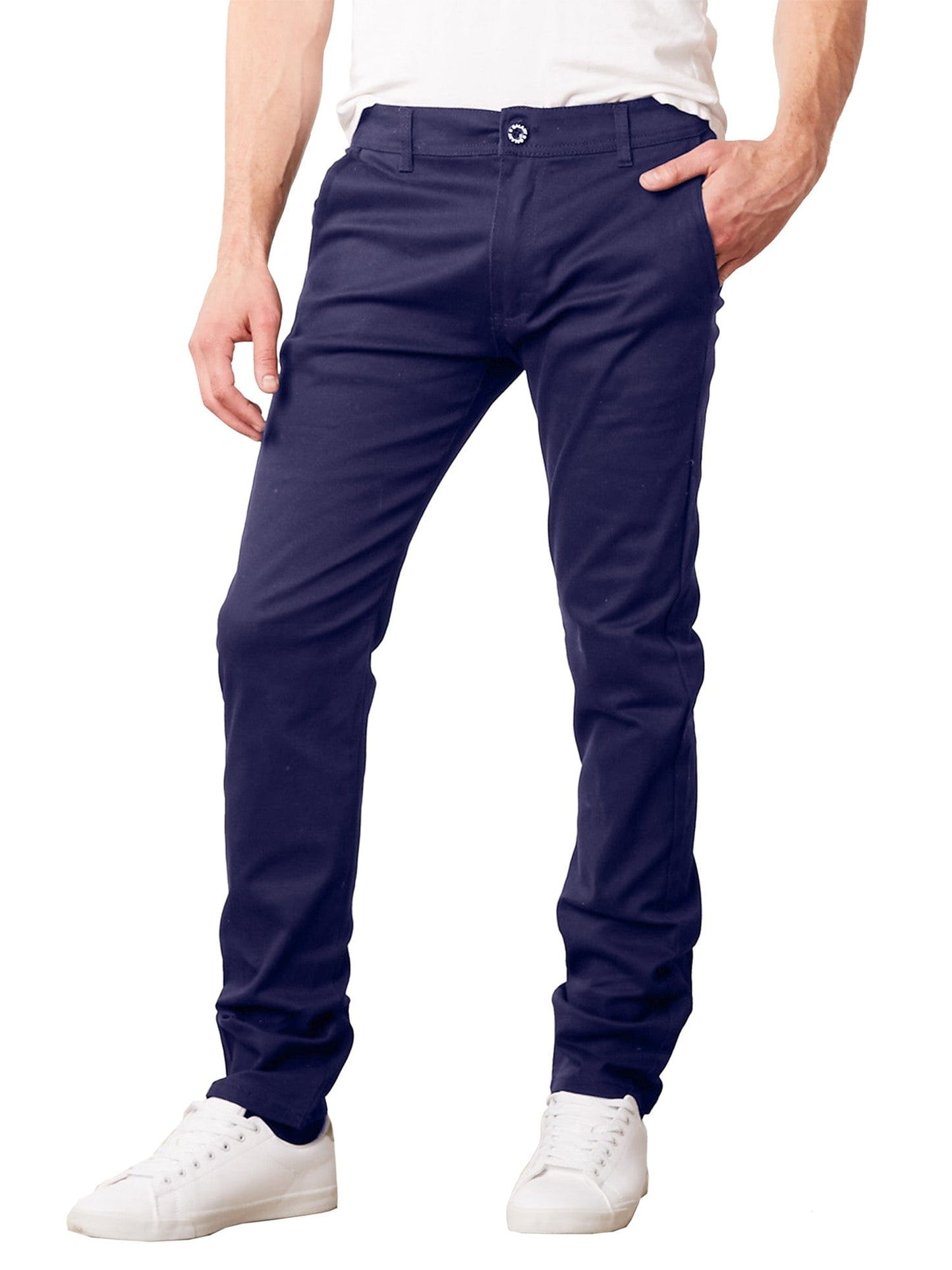 Men's Slim Fit Cotton Stretch Chino Pants - GalaxybyHarvic