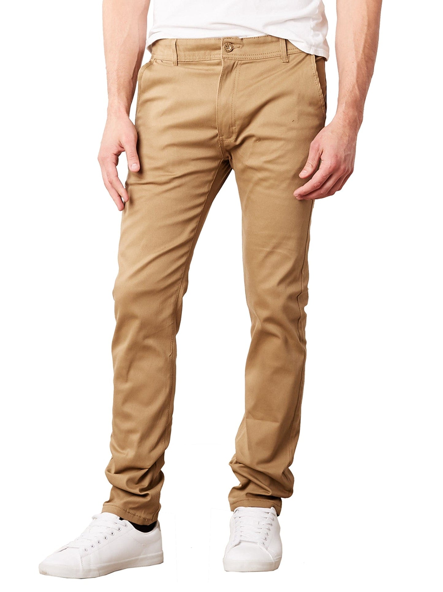 Men's Slim Fit Cotton Stretch Chino Pants - GalaxybyHarvic