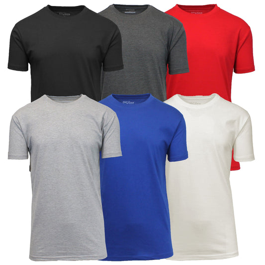 (6-Pack) Short Sleeve Crew-Neck Modern Fit Classic Tees (S-3XL) - GalaxybyHarvic