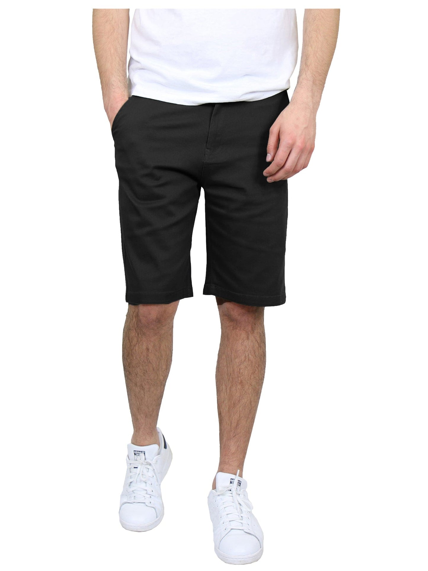 Men's 5-Pocket Flat-Front Stretch Chino Shorts (Size 30-42) - GalaxybyHarvic