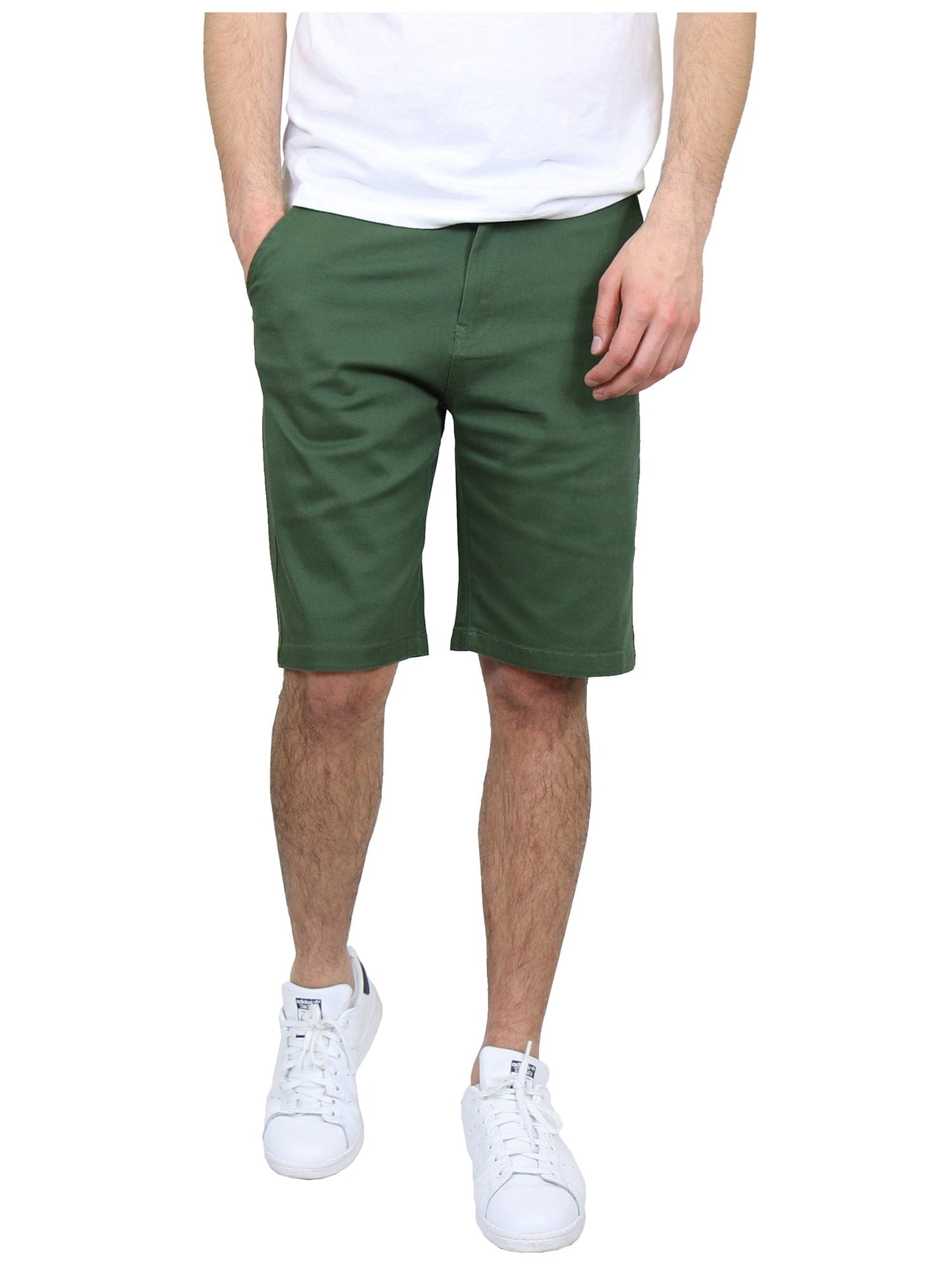 Men's 5-Pocket Flat-Front Stretch Chino Shorts (Size 30-42) - GalaxybyHarvic
