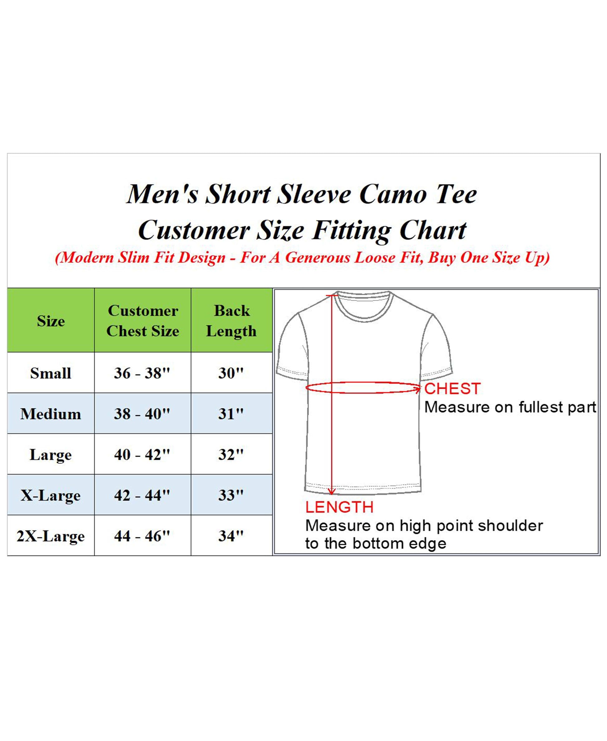 Men's Short Sleeve Hi-Low Crew Neck Camo Tee - GalaxybyHarvic