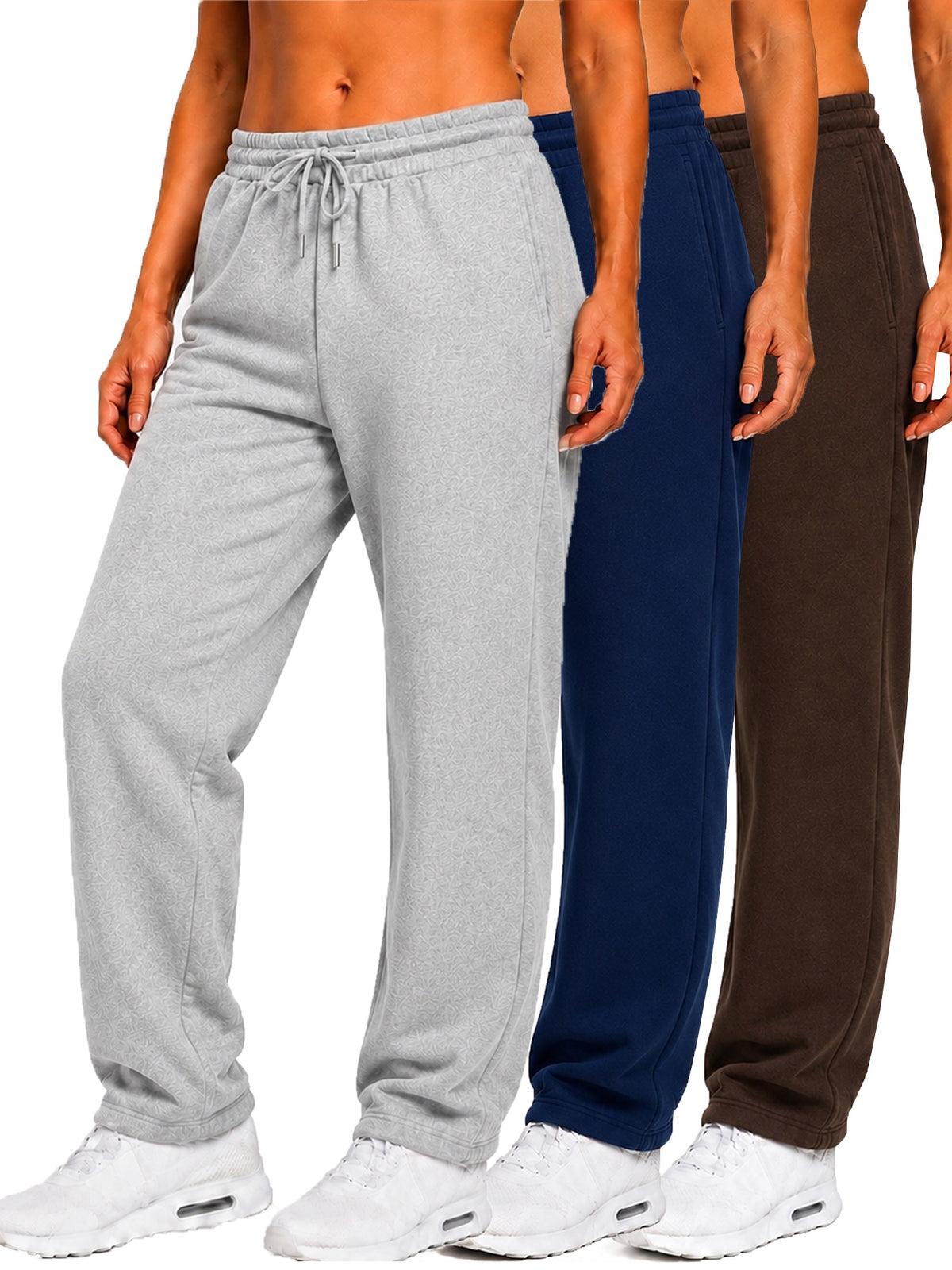 3-Pack Women's Loose Fit Fleece Jogger Sweatpants (S-3XL) - GalaxybyHarvic