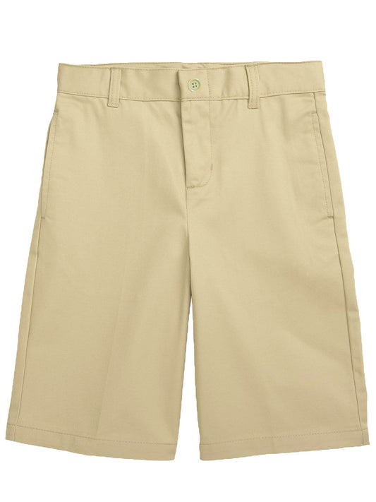 Boys Flat Front Twill School Uniform Shorts - GalaxybyHarvic