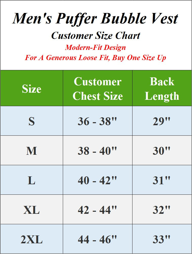 Men’s Heavyweight Hooded Puffer Bubble Vest