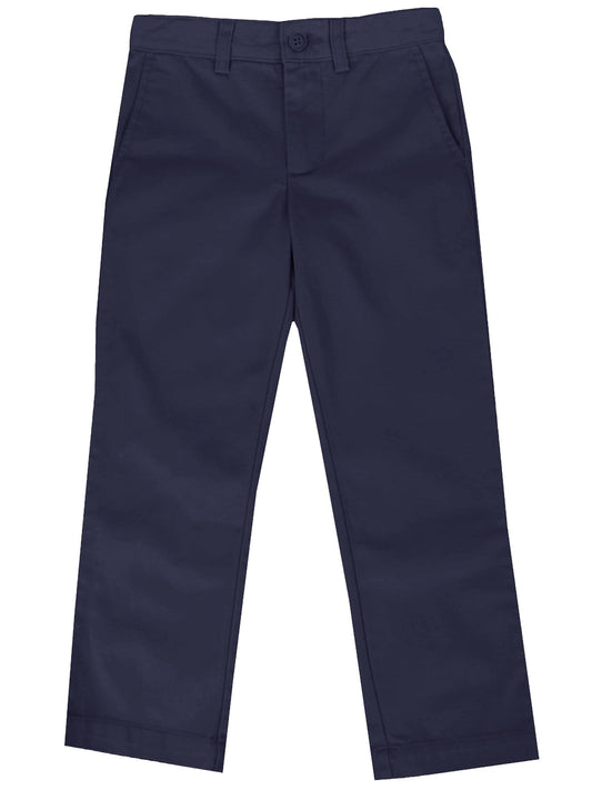 Boys Slim Straight Flat Front School Uniform Pants - GalaxybyHarvic