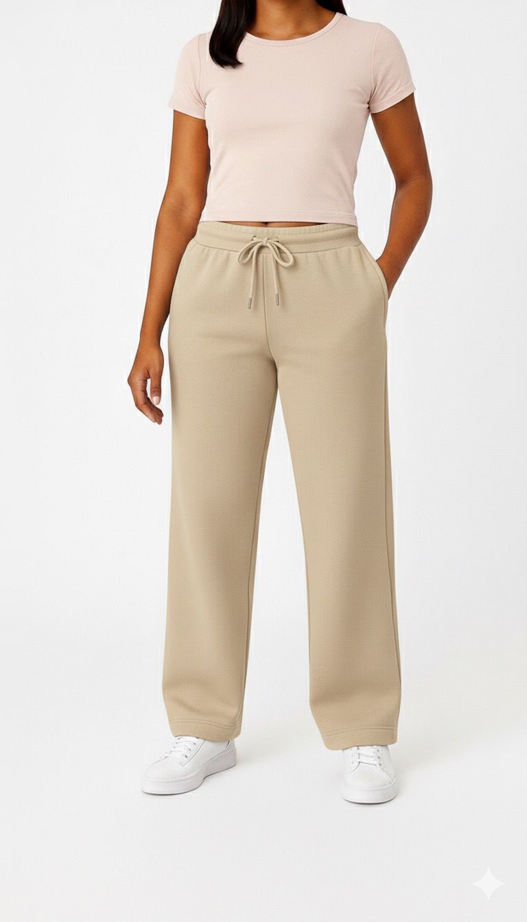 Women's Heavyweight Wide Leg Loose-Fit Fleece Sweatpants (S-2XL)