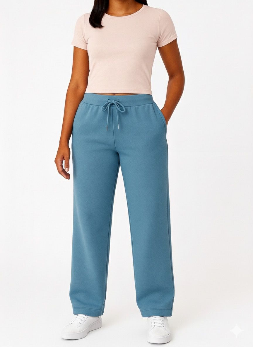 Women's Heavyweight Wide Leg Loose-Fit Fleece Sweatpants (S-2XL)