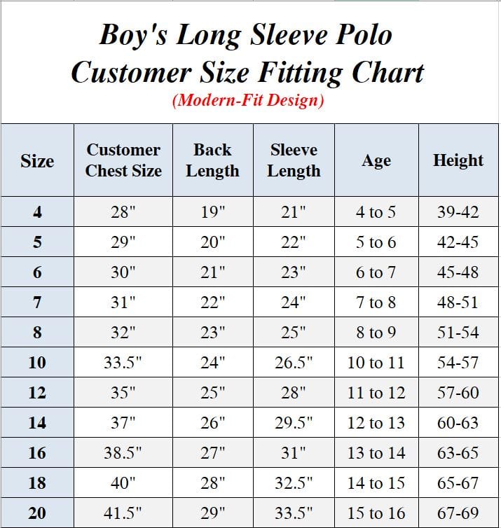 Boy's Long Sleeve Pique Polo Shirt - (Sizes 8-20) - GalaxybyHarvic